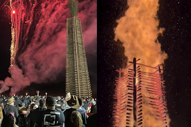 'Cuidado para não se queimar': confira as imagens impressionantes da maior fogueira de Minas