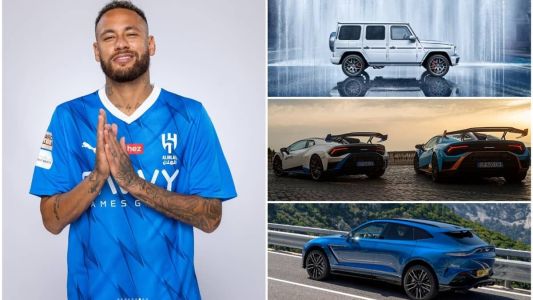 Esses são três dos oito carros pedidos pelo craque