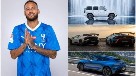 Esses são três dos oito carros pedidos pelo craque