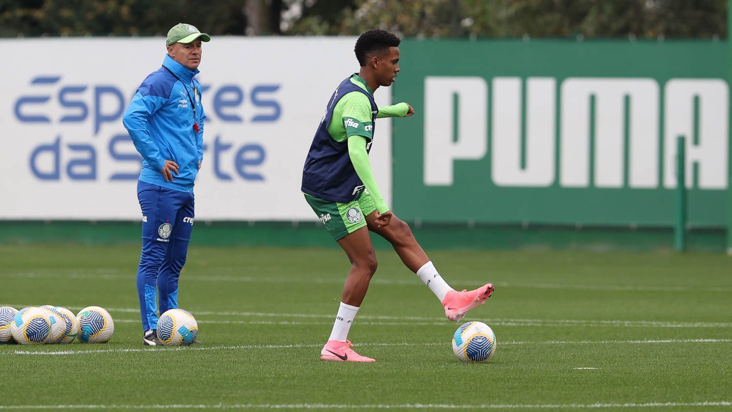 Estêvão inicia transição e pode reforçar Palmeiras; Mayke e Felipe Anderson não treinam