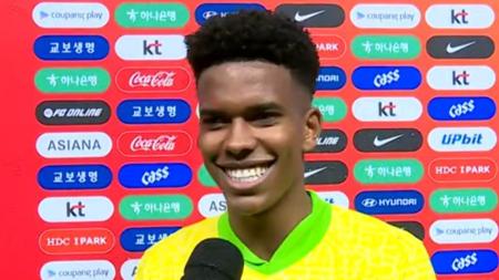 Estêvão em entrevista após Coreia do Sul 0 x 5 Brasil, em amistoso internacional