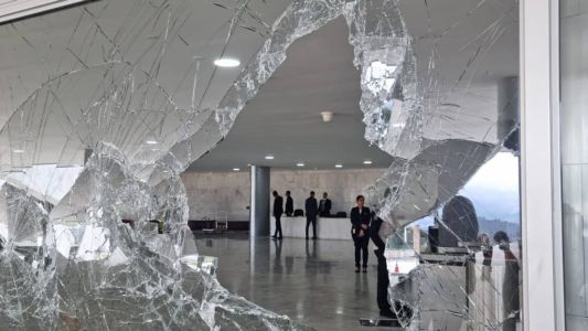 Estragos no  Palácio do Planalto