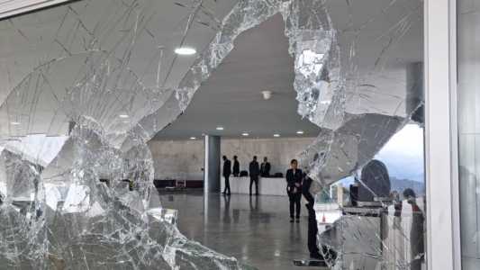 Estragos no  Palácio do Planalto