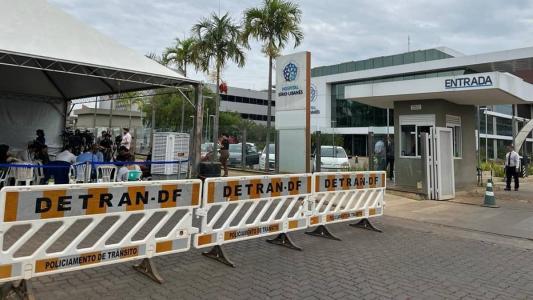 Estrutura montada no Hospital Sírio Libanês em Brasília