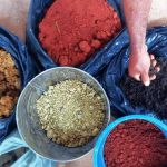 Agricultores aprendem a fazer tinta de barro e colorem suas casas