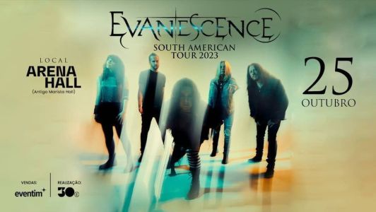 Evanescence faz shows Belo Horizonte quarta (25) e quinta-feira (26)