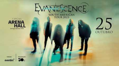 Evanescence faz shows Belo Horizonte quarta (25) e quinta-feira (26)