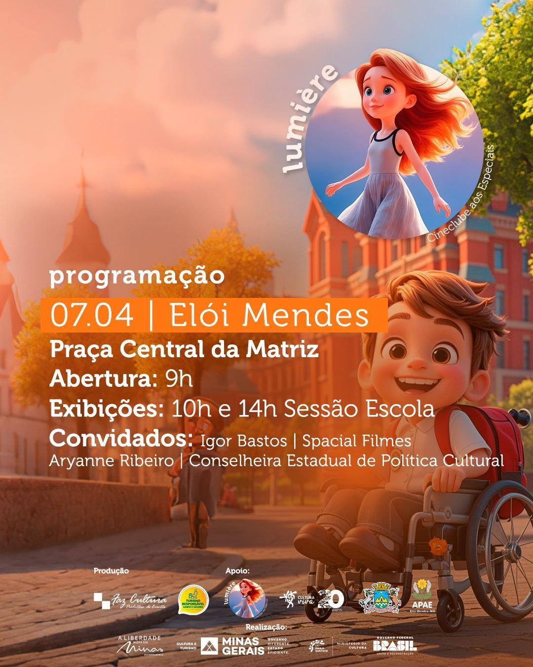 Cinema para pessoas especiais passa por Elói Mendes