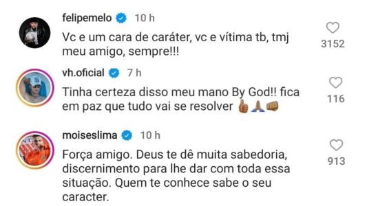 Ex-companheiros de Palmeiras apoiaram Willian Bigode nas redes sociais