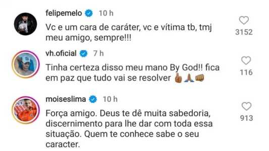 Ex-companheiros de Palmeiras apoiaram Willian Bigode nas redes sociais