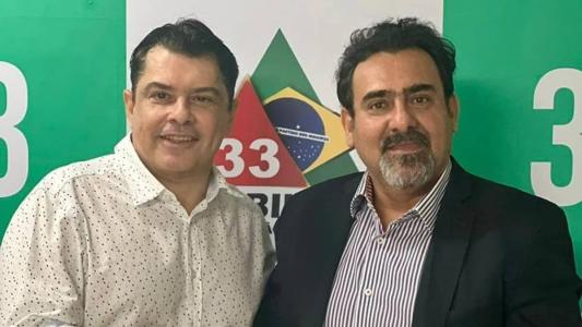 Ex-deputado Fábio Cherem (PMN) e Agnaldo Ratinho , presidente estadual da legenda