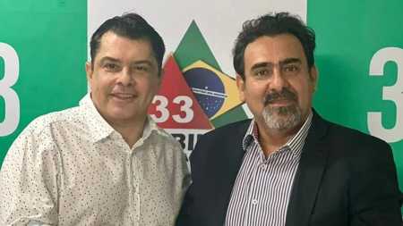 Ex-deputado Fábio Cherem (PMN) e Agnaldo Ratinho , presidente estadual da legenda
