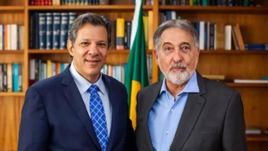 Ex-governador Fernando Pimentel (PT) e ministro Fernando Haddad (PT)