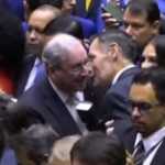 Ex-presidente da Câmara Eduardo Cunha participa de posse ao lado da filha Danielle