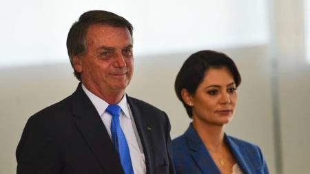 Ex-presidente Jair Bolsonaro (PL) e ex primeira-dama, Michelle Bolsonaro