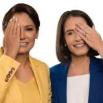 Michelle Bolsonaro e Amália Barros ironizam críticas sobre a ex-primeira dama ter colocado prótese ocular da deputada no bolso