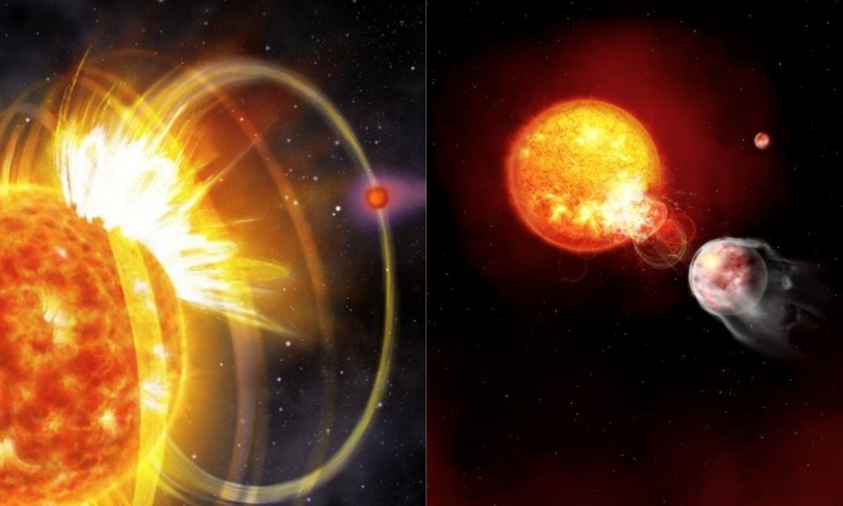 Exoplaneta é destruído por explosões de radiação de estrela que ele provoca