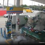 Vídeo mostra explosão em posto de combustíveis durante abastecimento com GNV em SP