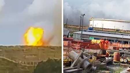 Fotos mostram explosão e situação na Refinaria Abreu e Lima