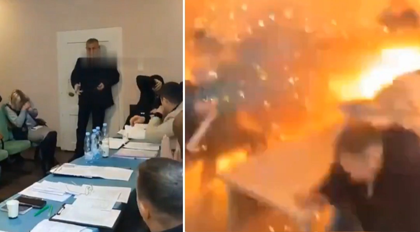 Vídeo: político da Ucrânia detona granada durante reunião; um morreu e 26 se feriram