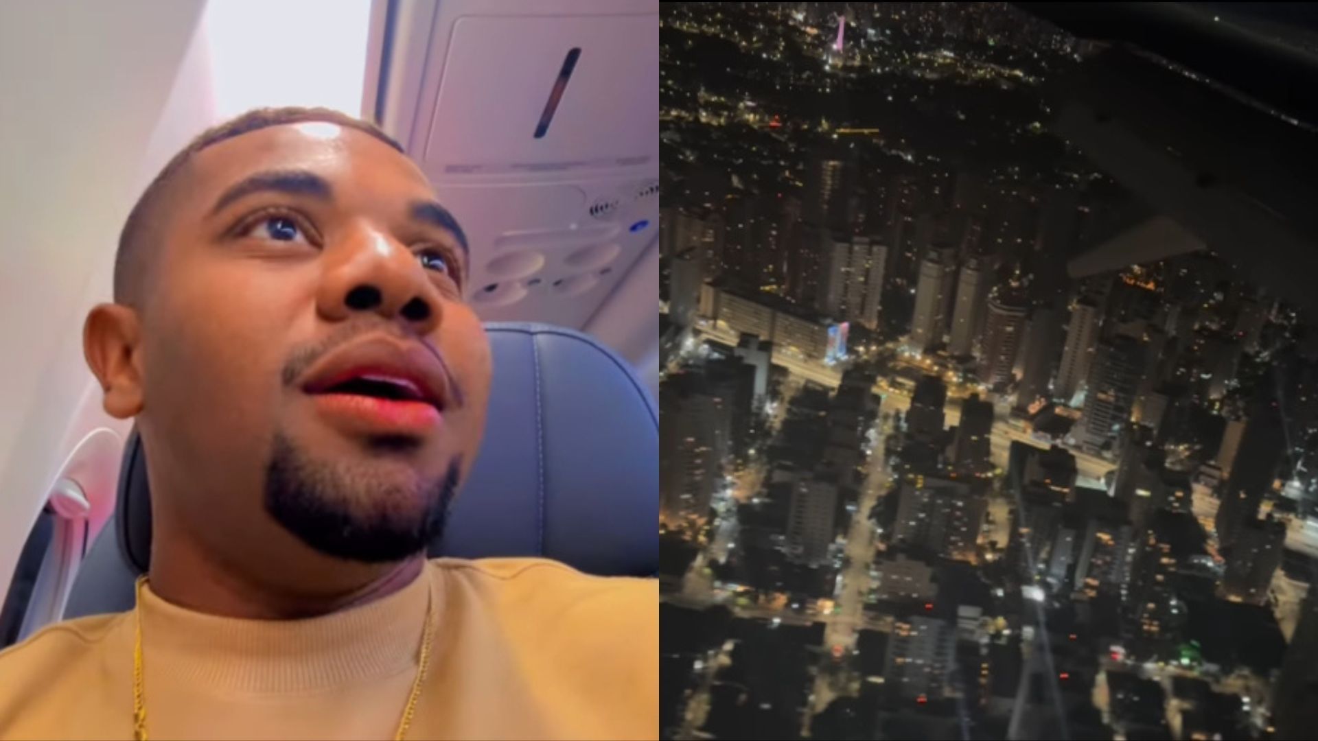 Davi, do BBB 24, passa susto em viagem de avião: ‘Vou pedir pra descer’