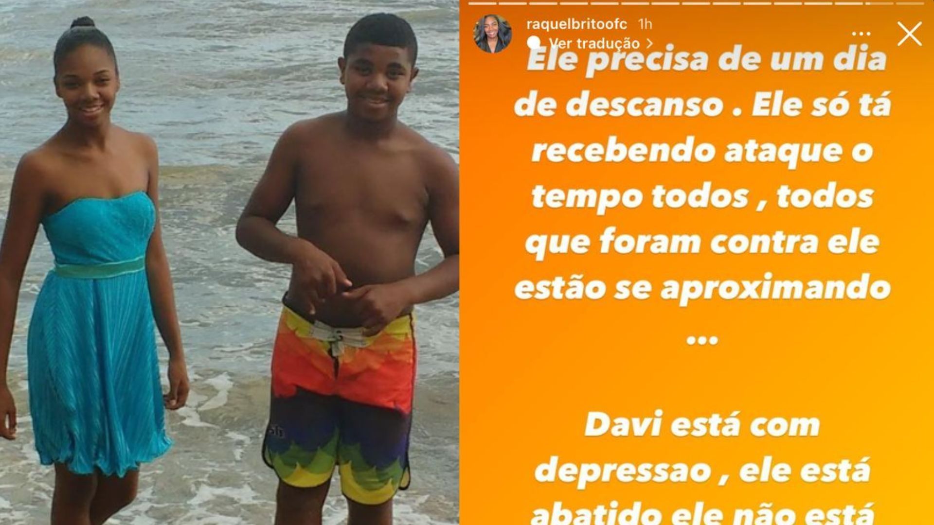 Irmã de Davi afirma que campeão do BBB 24 está com depressão e pede: ‘Deixem Davi em paz’