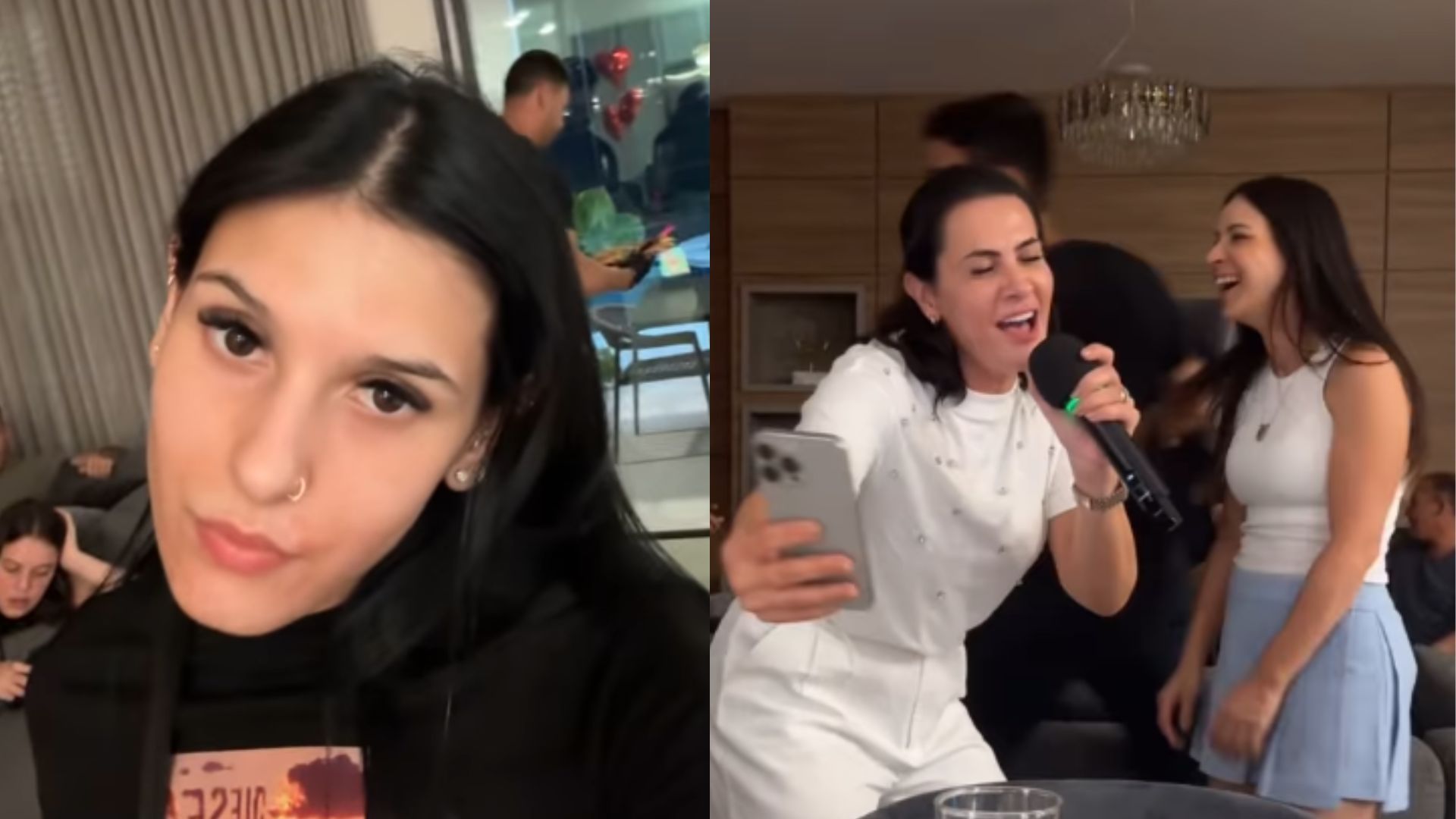 Em meio a polêmica, Ana Castela aproveita viagem e mostra mãe cantando música do namorado