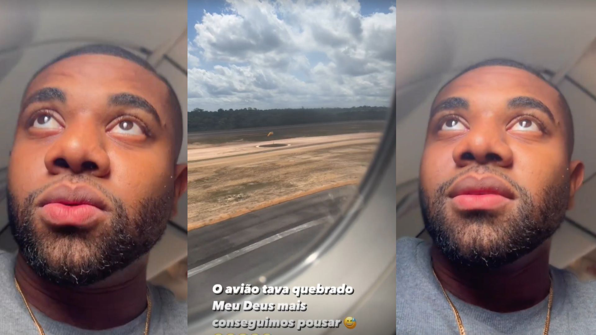Davi, ex-BBB, se desespera com turbulência e diz que avião 'estava quebrado'