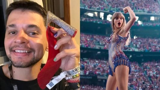 Fã mineiro conseguiu ficar com salto de Taylor Swift