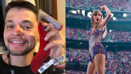 Fã mineiro conseguiu ficar com salto de Taylor Swift