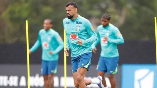 Fabrício Bruno durante treino pela Seleção Brasileira