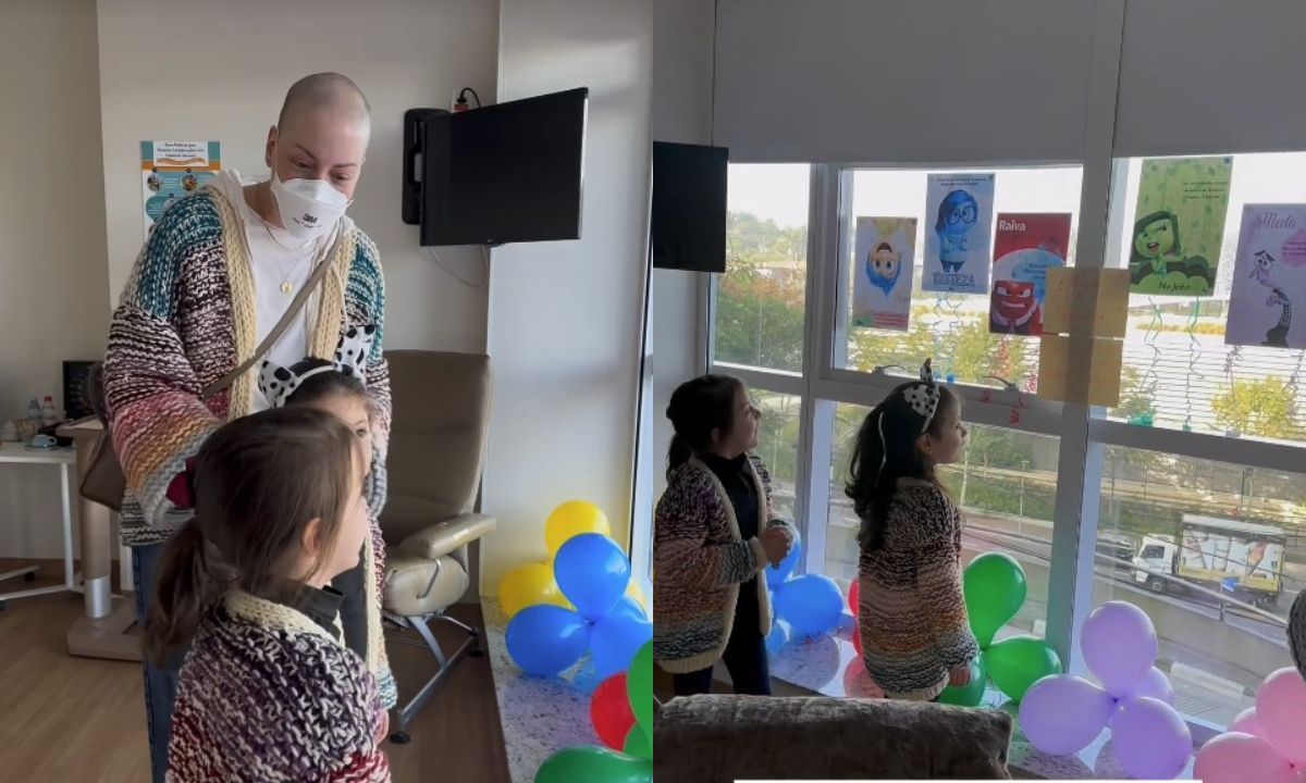 Em tratamento de câncer, Fabiana Justus ganha surpresa no hospital: 'Emocionada'