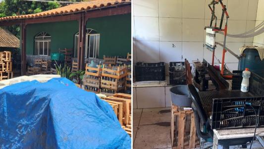 O local, localizado no centro do município, era improvisado, tinha condições precárias de higiene e nenhum tipo de licença
