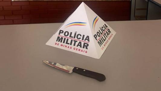 Faca usada na tentativa de homicídio foi apreendida