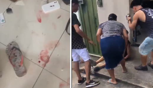 Foto mostra barbearia que registrou ataque no bairro Santa Terezinha, em Belo Horizonte