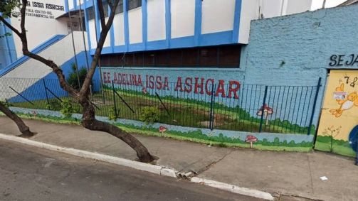 Fachada da Escola Estadual Adelina Issa Ashcar, na Zona Sul de São Paulo