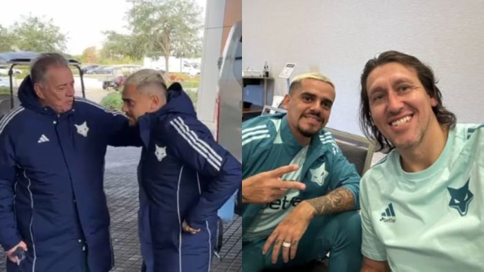 Fagner na chegada aos EUA e, posteriormente, ao lado de Cássio