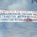 Traficantes espalham faixas com regras de trânsito no Alto Vera Cruz, denunciam moradores