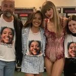 Família de Ana Clara Benevides vai a show e posa ao lado de Taylor Swift em SP