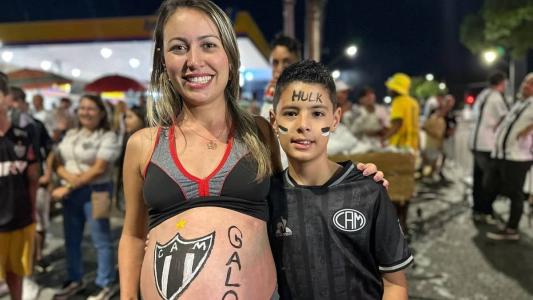 Família foi ao Mineirão com mais uma companhia para ver o Atlético na Libertadores
