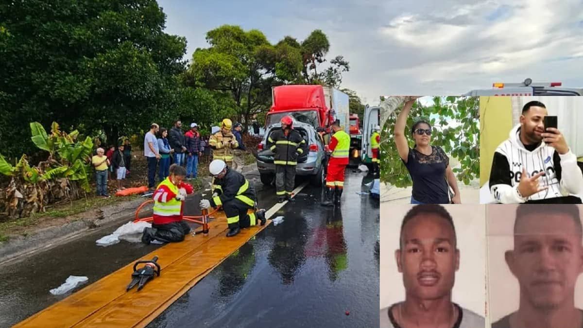 Quatro pessoas da mesma família morrem em acidente em MG ao voltarem de velório