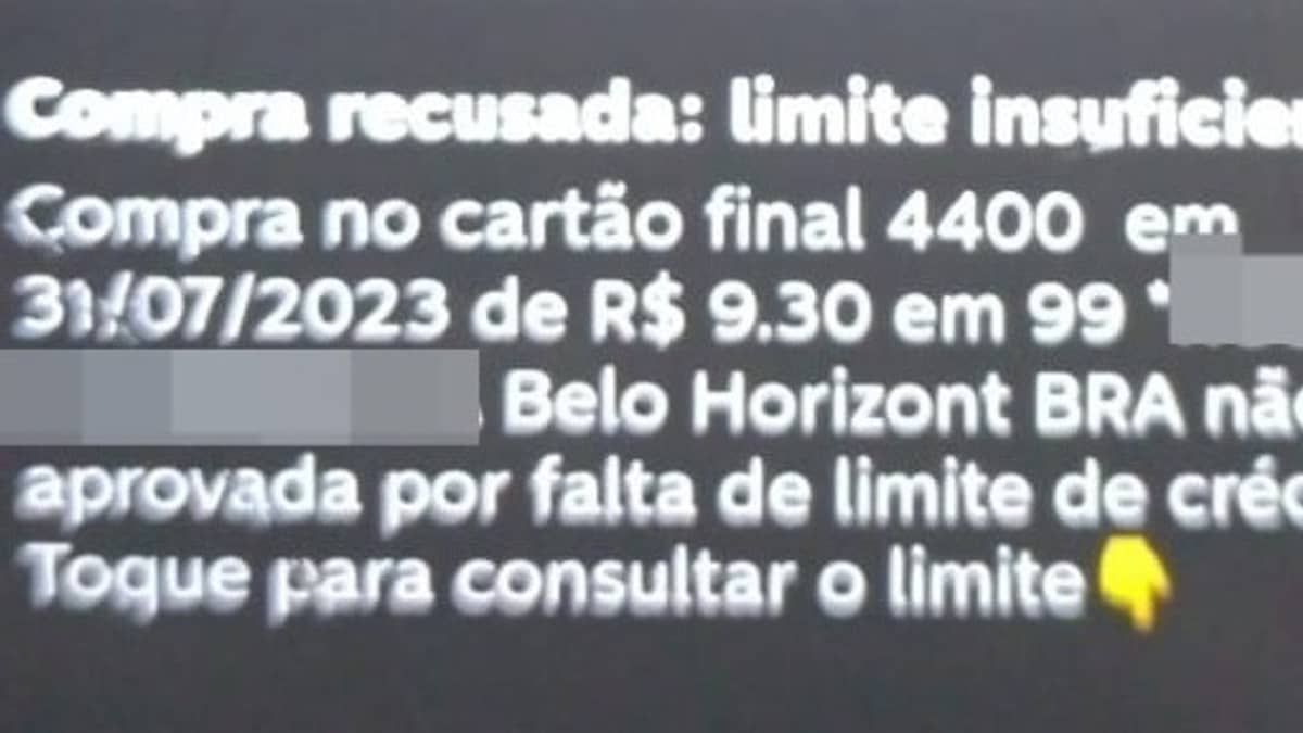 Prints de extrato mostram tentativas de uso de cartão de jovem estuprada em BH após show de pagode 
