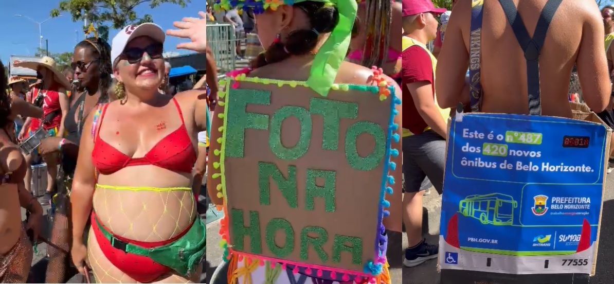 Carnaval BH 2024: busão, capivara e 'foto na hora': confira fantasias divertidas desta terça (13)