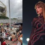 Taylor Swift: fãs chegam cedo para fila mesmo com adiamento e tempo instável no RJ