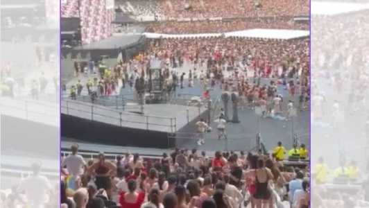 Fãs foram avisado por sistema de som do estádio sobre adiamento do show da Taylor Swift
