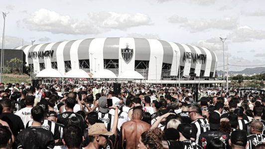 Atlético inicia instalação de 'decoração' interna da Arena MRV; assista