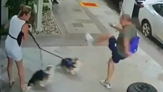 Câmeras de segurança flagraram o momento da agressão