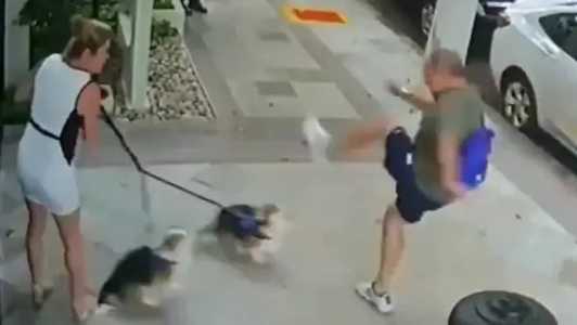 Câmeras de segurança flagraram o momento da agressão