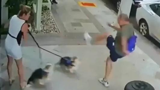 Câmeras de segurança flagraram o momento da agressão