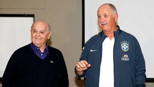Felipão e Minelli, quando Scolari comandou a Seleção Brasileira em 2014